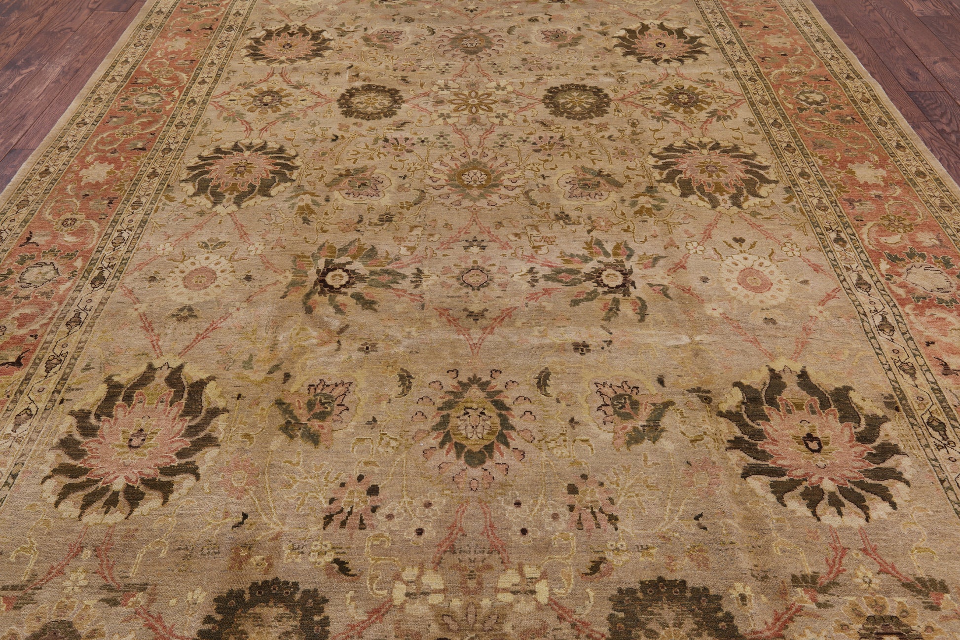 Peshawar Hand Knotted Wool Rug - 8' 10" X 12' 6" - Golden Nile