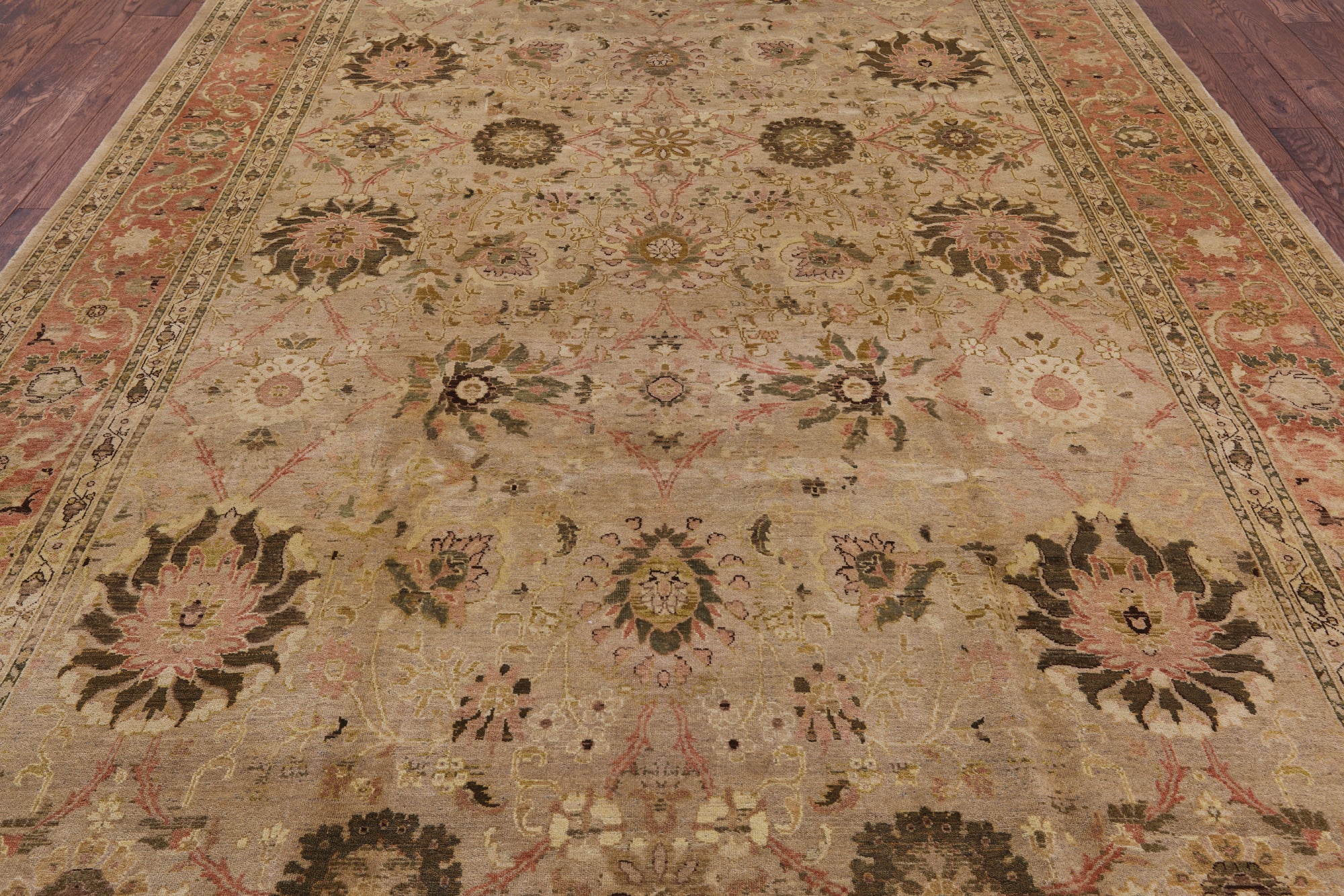 Peshawar Hand Knotted Wool Rug - 8' 10" X 12' 6" - Golden Nile