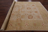 Peshawar Hand-Knotted Wool Area Rug - 8' 1" X 10' 3" - Golden Nile