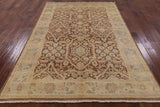 Peshawar Handmade Wool Area Rug - 6' 1" X 8' 10" - Golden Nile