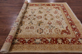 Ivory Chobi Peshawar Handmade Wool Area Rug - 8' 1" X 10' 4" - Golden Nile