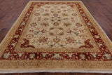 Ivory Chobi Peshawar Handmade Wool Area Rug - 8' 1" X 10' 4" - Golden Nile