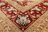 Ivory Chobi Peshawar Handmade Wool Area Rug - 8' 1" X 10' 4" - Golden Nile