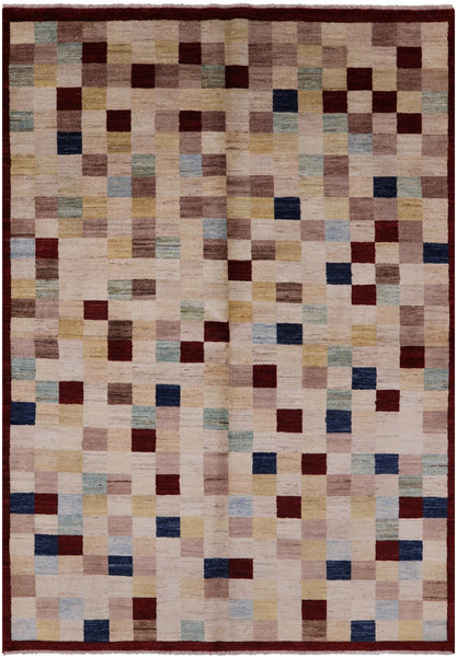 Persian Gabbeh Handmade Wool Rug - 5' 6" X 7' 10" - Golden Nile