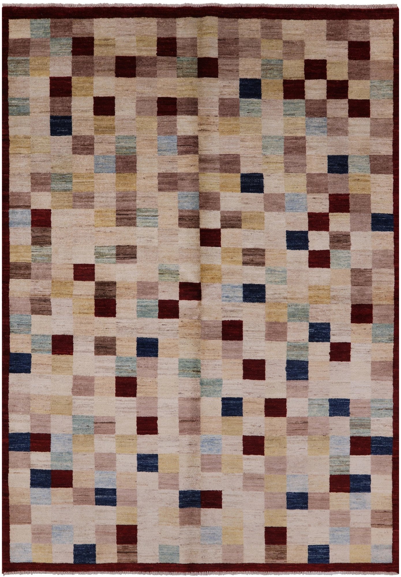 Persian Gabbeh Handmade Wool Rug - 5' 6" X 7' 10" - Golden Nile