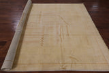 8 X 11 Modern Hand Knotted Gabbeh Area Rug - Golden Nile