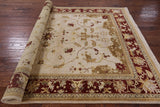Ivory Peshawar Hand Knotted Wool Rug - 6' 3" X 9' 1" - Golden Nile