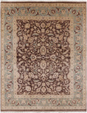 Brown Peshawar Handmade Area Rug - 8' 1" X 10' 4" - Golden Nile