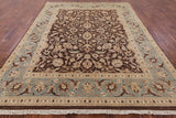 Brown Peshawar Handmade Area Rug - 8' 1" X 10' 4" - Golden Nile