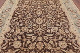 Brown Peshawar Handmade Area Rug - 8' 1" X 10' 4" - Golden Nile