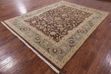 Brown Peshawar Handmade Area Rug - 8' 1" X 10' 4" - Golden Nile