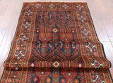 Wool On Wool 4 X 10 Authentic Persian Oriental Rug - Golden Nile