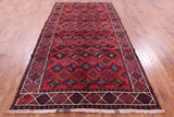 Red Persian Hand Knotted Wool On Wool Rug - 5' 7" X 10' 6" - Golden Nile