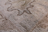 Ivory Peshawar Hand Knotted Wool Rug - 8' 1" X 9' 7" - Golden Nile
