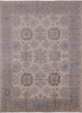 Ivory Peshawar Hand Knotted Wool Rug - 7' 10" X 10' 6" - Golden Nile