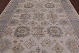 Ivory Peshawar Hand Knotted Wool Rug - 7' 10" X 10' 6" - Golden Nile