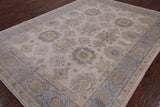 Ivory Peshawar Hand Knotted Wool Rug - 7' 10" X 10' 6" - Golden Nile