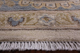 Ivory Peshawar Hand Knotted Wool Rug - 7' 10" X 10' 6" - Golden Nile