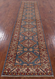 Kazak Hand Knotted Runner Rug - 2' 8" X 12' 4" - Golden Nile