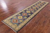 Super Kazak Hand Knotted Runner Rug - 2' 8" X 10' 11" - Golden Nile