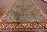 Super Kazak Handmade Rug - 10' 2" X 14' 3" - Golden Nile