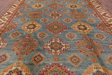 Super Kazak Handmade Rug - 10' 2" X 14' 3" - Golden Nile