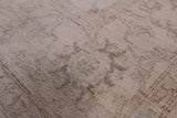 Ivory Peshawar Hand Knotted Wool Rug - 8' 0" X 9' 9" - Golden Nile