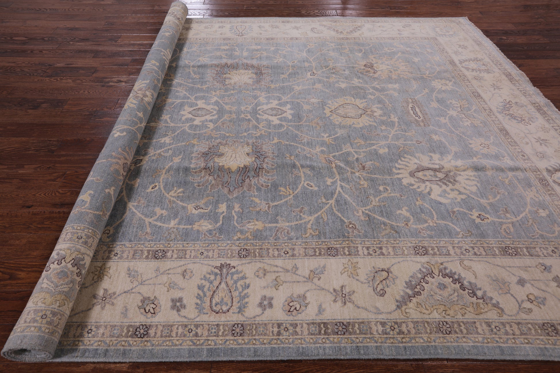 Peshawar Hand Knotted Wool Rug - 9' 1" X 12' 8" - Golden Nile