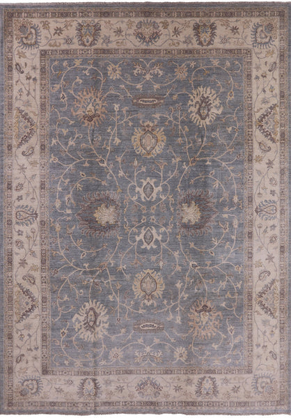 Peshawar Hand Knotted Wool Rug - 9' 1" X 12' 8" - Golden Nile