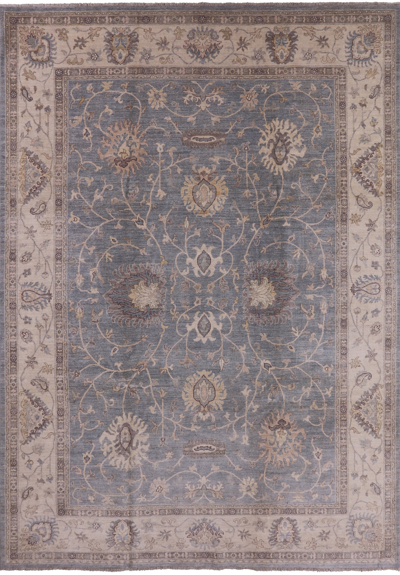 Peshawar Hand Knotted Wool Rug - 9' 1" X 12' 8" - Golden Nile