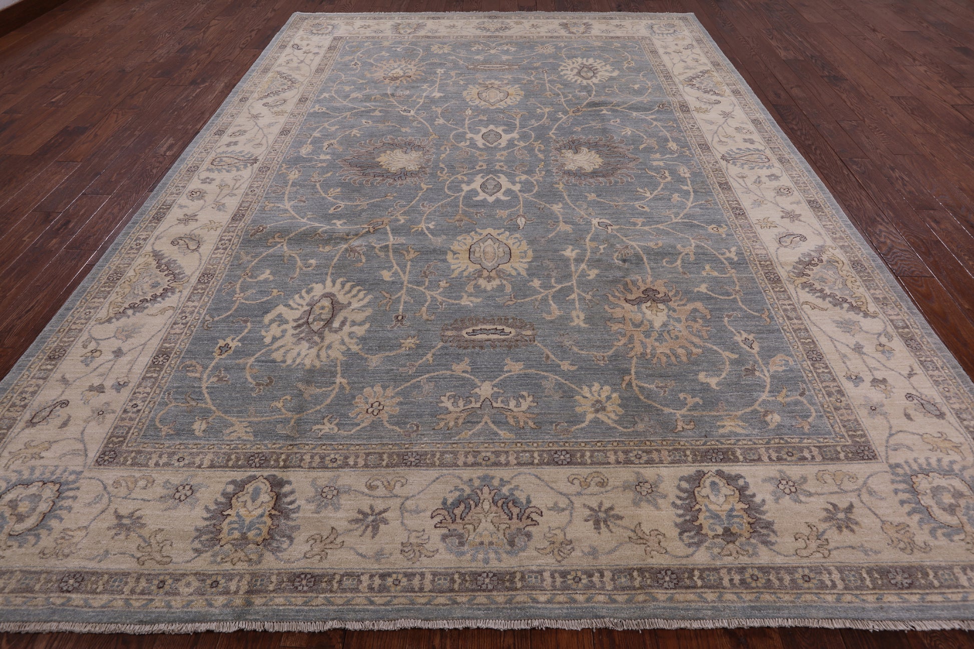 Peshawar Hand Knotted Wool Rug - 9' 1" X 12' 8" - Golden Nile