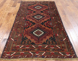 Wool On Wool Persian 4 X 7 Oriental Hand Knotted Rug - Golden Nile