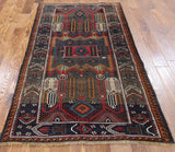 Oriental 4 X 6 Handmade Persian Wool Area Rug - Golden Nile