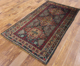 Traditional Persian Hand Knotted Wool Area Rug - 3' 5" X 6' - Golden Nile