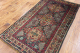 Traditional Persian Hand Knotted Wool Area Rug - 3' 5" X 6' - Golden Nile