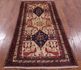 Persian Handmade Wool Rug - 3' 5" X 7' 1" - Golden Nile