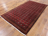 Hand Knotted Traditional Persian Bokhara Area Rug 5 X 8 - Golden Nile
