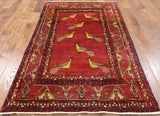 4 X 7 Handmade Pictorial Persian Wool Area Rug - Golden Nile