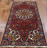 Oriental 3 X 6 Floral Persian Wool Area Rug - Golden Nile