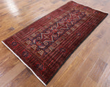 Persian 3 X 6 Oriental Balouch Wool Area Rug - Golden Nile