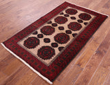 Persian Hand Knotted Wool Area Rug - 3' 2" X 5' 7" - Golden Nile