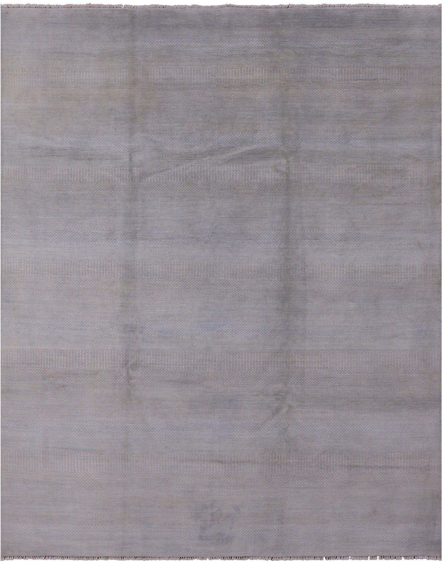 Grey Savannah Grass Handmade Wool & Silk Rug - 8' 2" X 10' 1" - Golden Nile