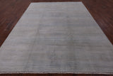 Grey Savannah Grass Handmade Wool & Silk Rug - 8' 2" X 10' 1" - Golden Nile