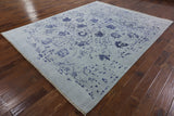 8 X 10 Modern Floral Wool & Silk Area Rug - Golden Nile