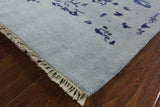 8 X 10 Modern Floral Wool & Silk Area Rug - Golden Nile