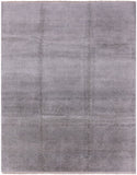 Grey Contemporary Handmade Wool & Silk Rug - 7' 10" X 10' 0" - Golden Nile