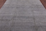 Grey Contemporary Handmade Wool & Silk Rug - 7' 10" X 10' 0" - Golden Nile