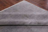 Grey Contemporary Handmade Wool & Silk Rug - 7' 10" X 10' 0" - Golden Nile