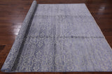 Modern Hand Knotted Wool & Silk Area Rug - 8' 1" X 10' 3" - Golden Nile