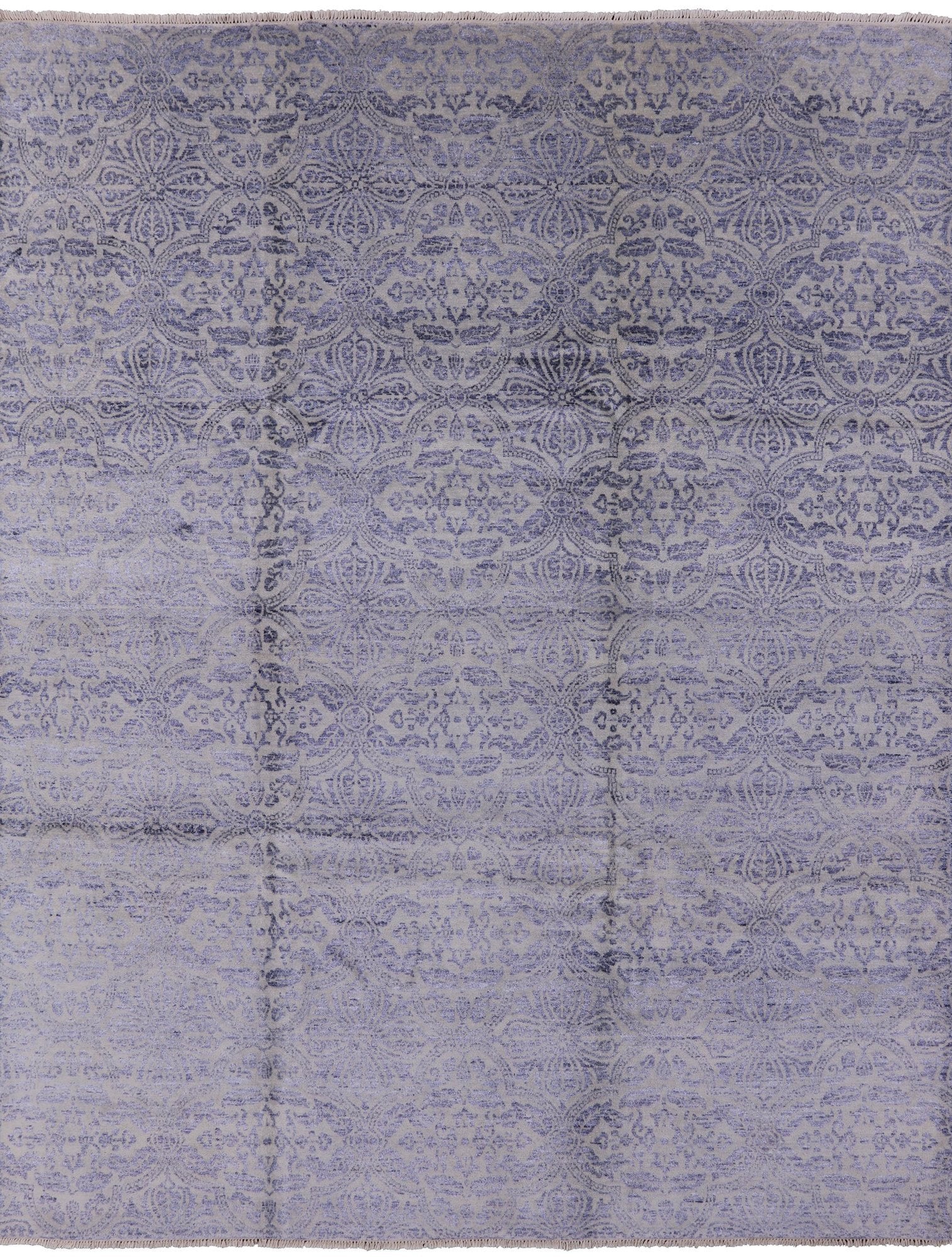 Modern Hand Knotted Wool & Silk Area Rug - 8' 1" X 10' 3" - Golden Nile